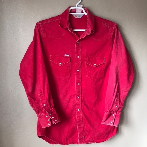 Carhartt Other - Carhartt Vintage Pearl Button Rugged Shirt Jacket